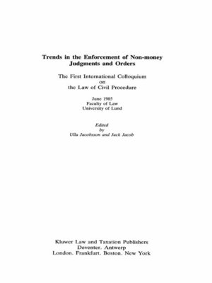 cover image of Trends in the Enforcement of Non-Money Judgements and Orders